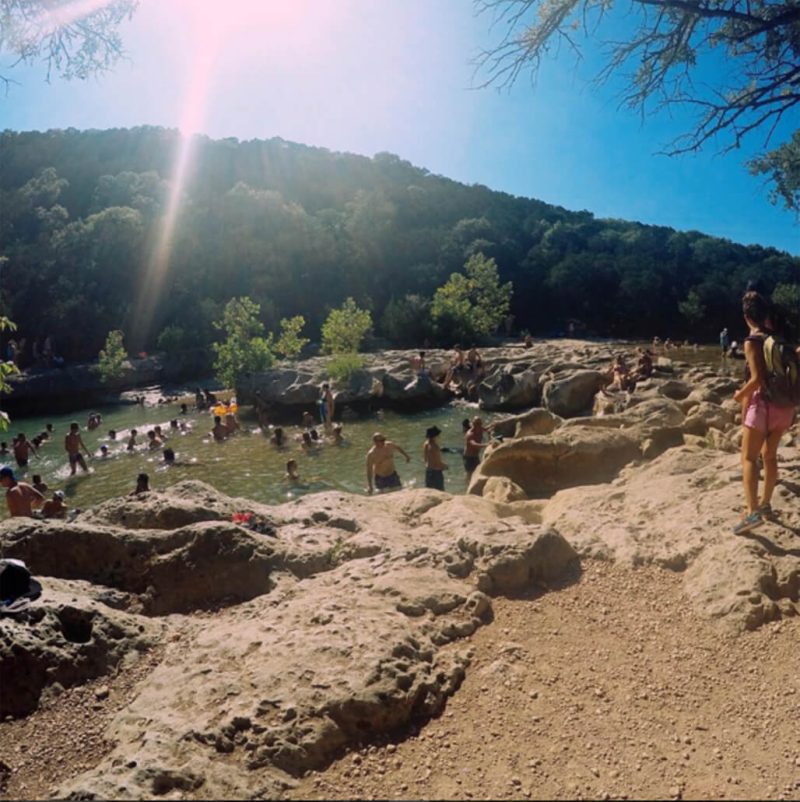 Sculpture Falls swimming