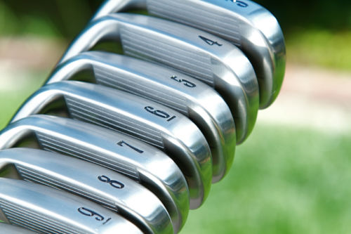 Golf Irons in Row