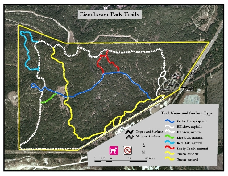 Eisenhower Park Trails map