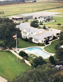 Aerial photo of the Texas White House