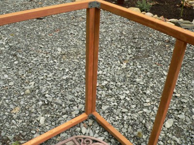 2 x 2 cedar and metal l brackets